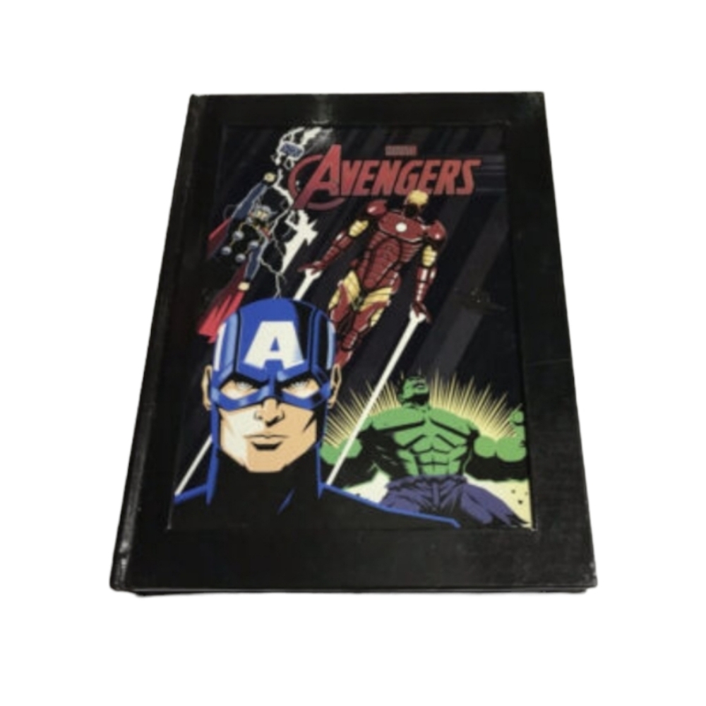 Disney Store Marvel Avengers Hardcover Journal 300pg w silver accent